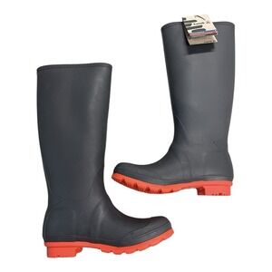 Kamik Gray and Red Winter Rain Boots